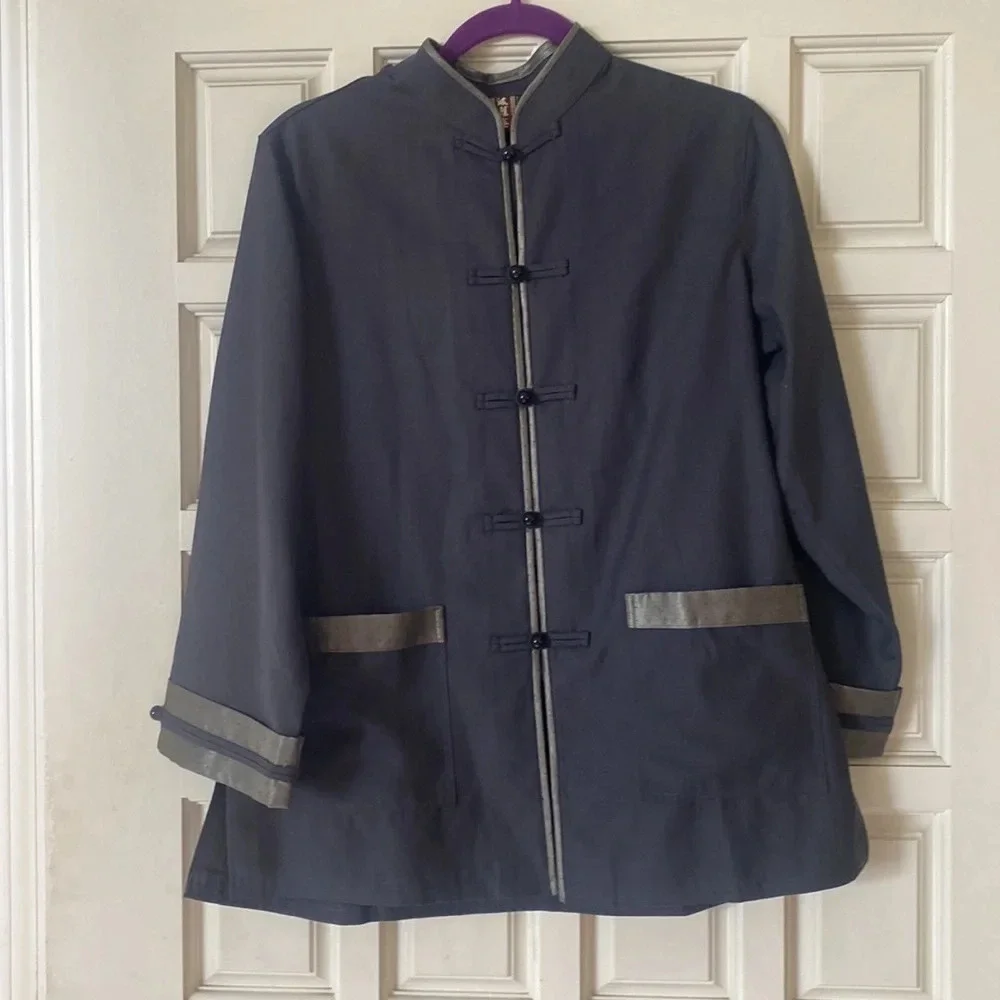 Shanghai Story Long Sleeve Linen Traditional Jacket Shirt - Picture 12 of 12